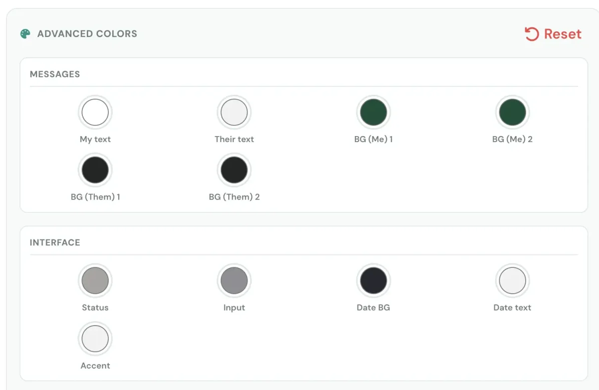 customize messenger colors