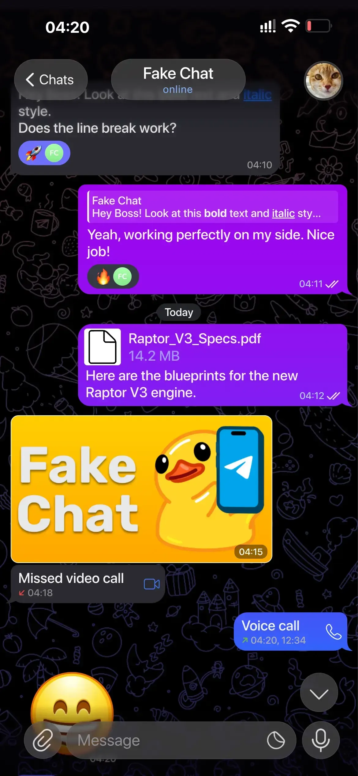 exemple d'une fausse capture d'écran prête Screenshot