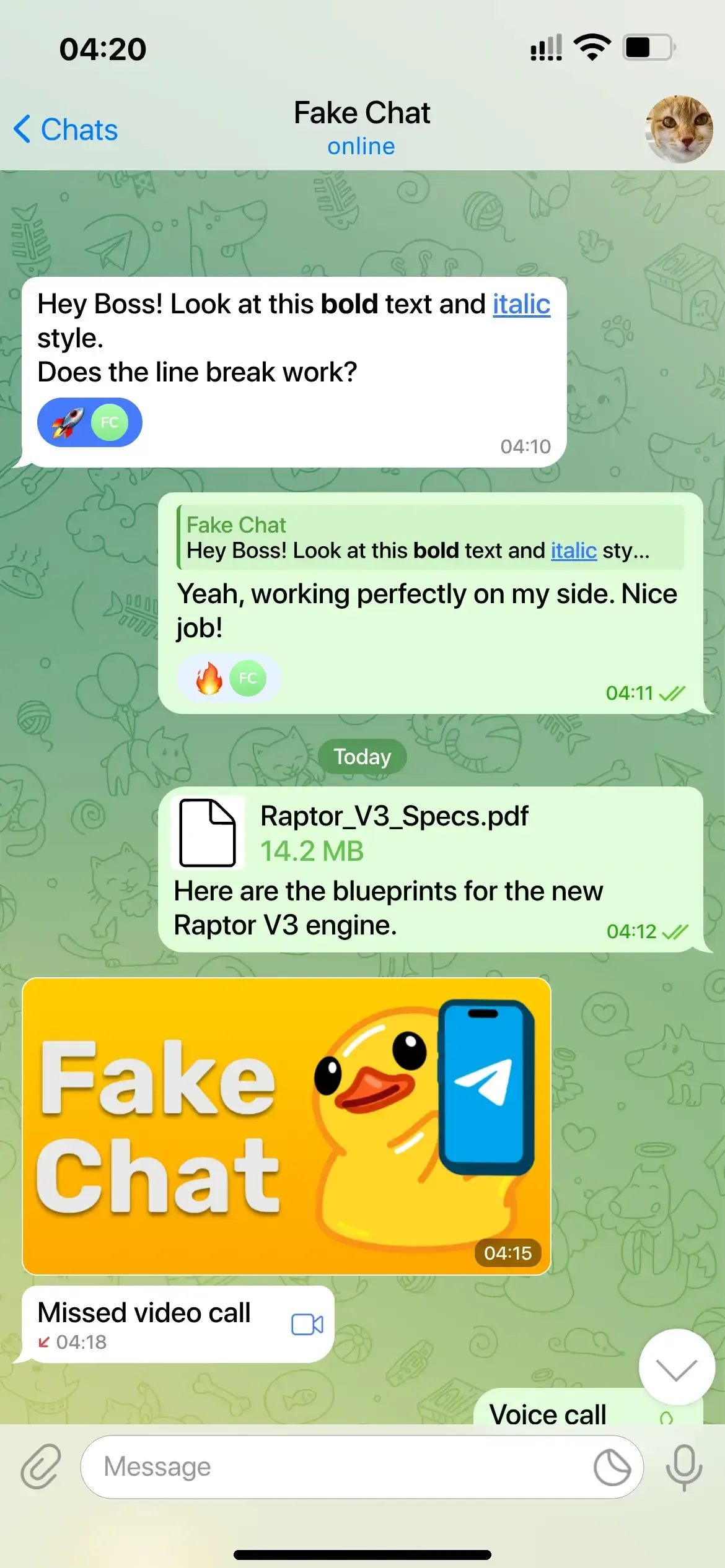 exemple d'une fausse capture d'écran prête Screenshot