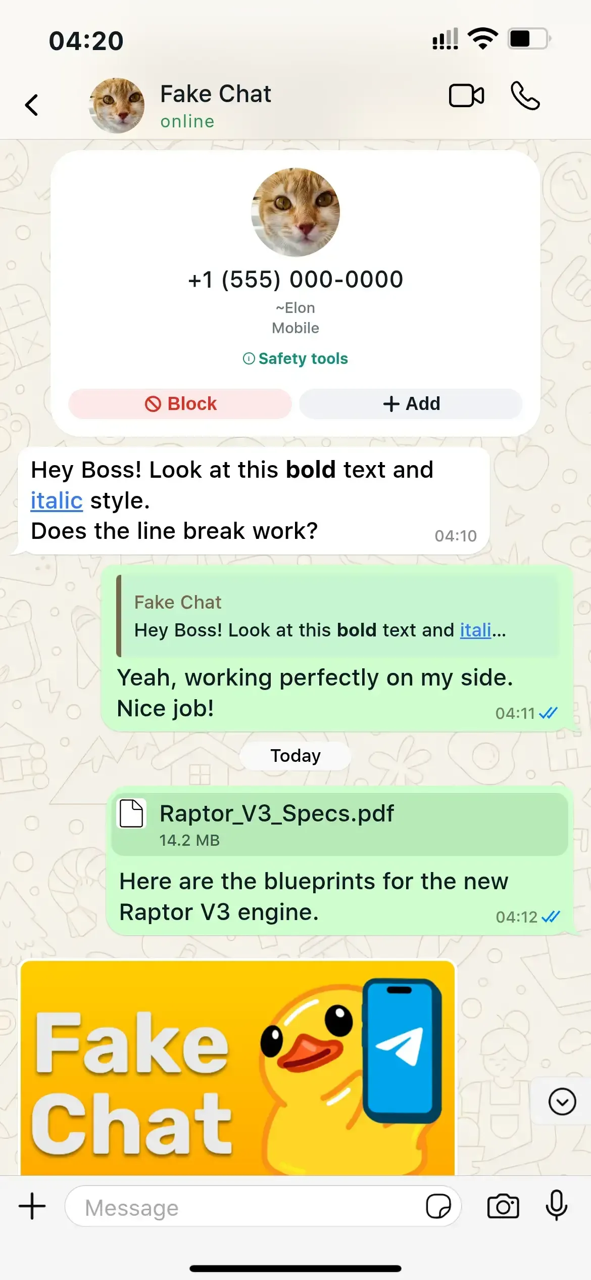 exemple d'une fausse capture d'écran prête Screenshot