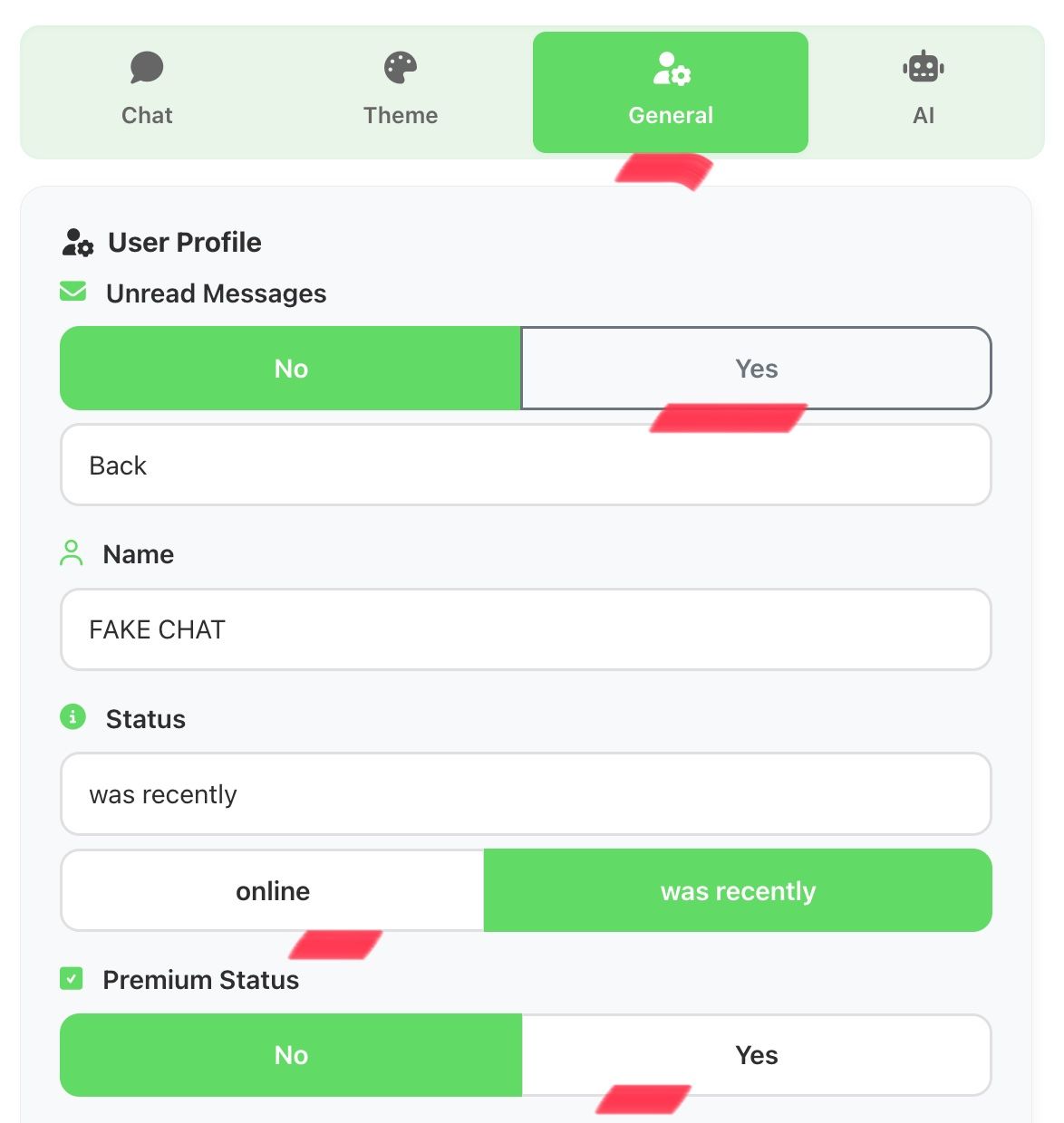 Profile Settings