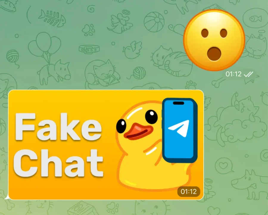 stickers and media files in chat interface