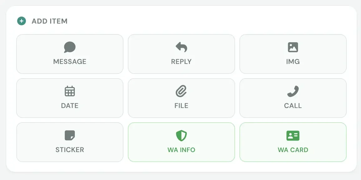 message block types in generator