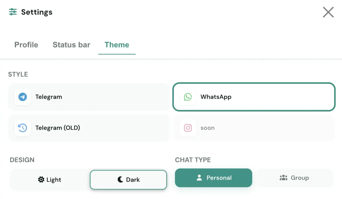 select messenger for screenshot
