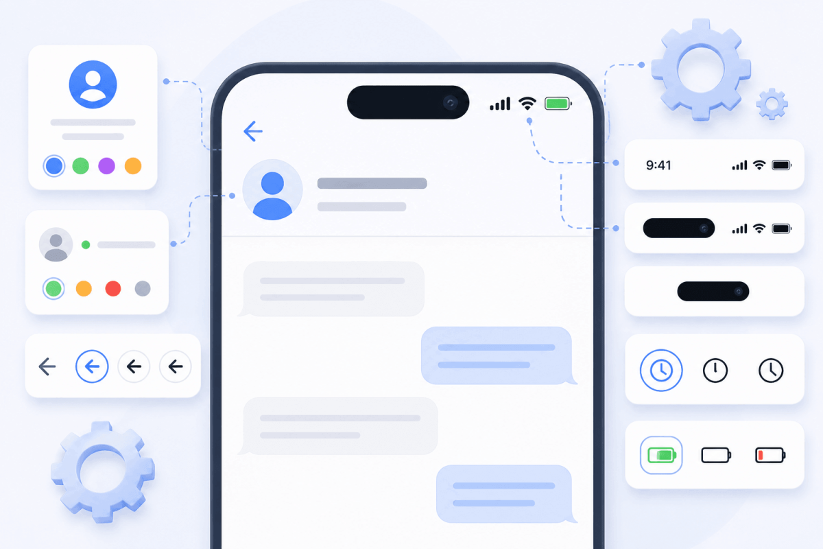 Profile & Status Bar Setup in Fake Chat Generator