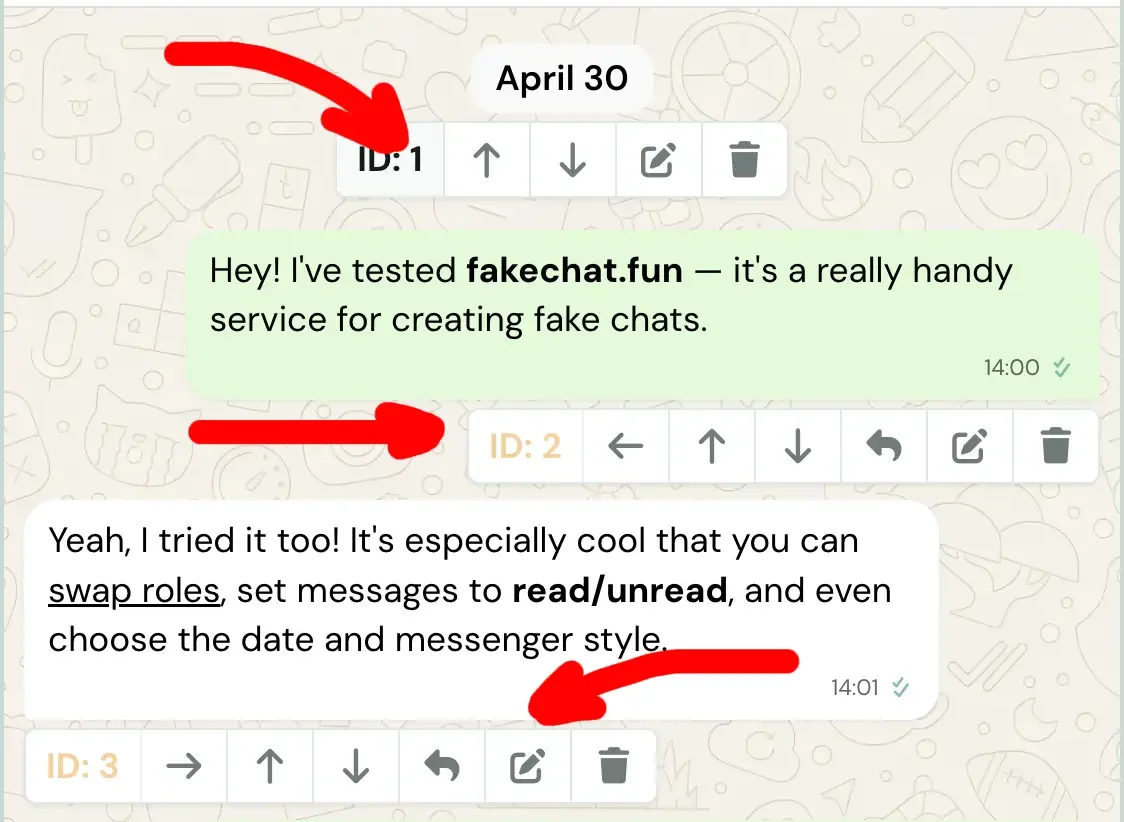 how to select messages for scrolling