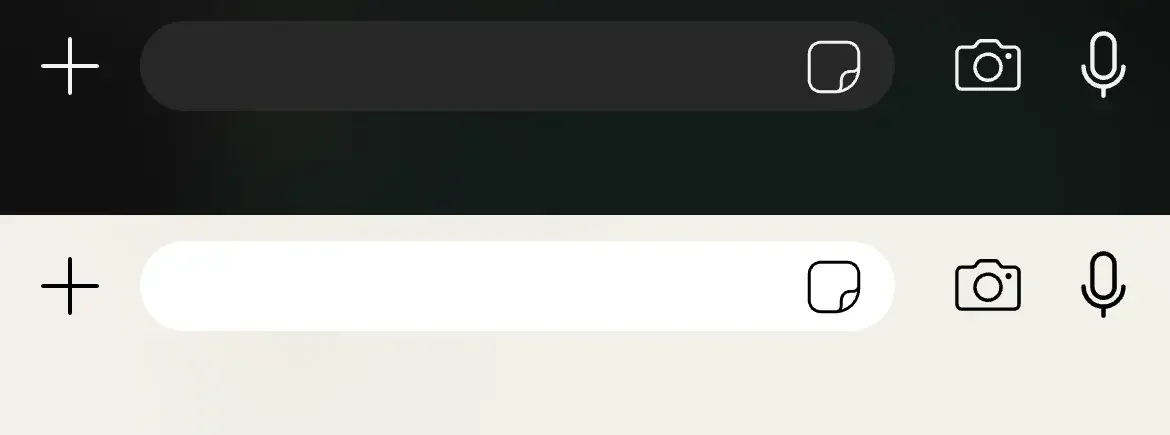 whatsapp input bar and ui elements